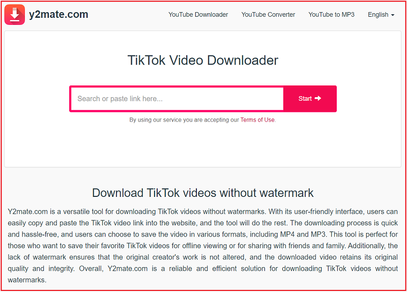 Y2mate - Tiktok Downloader